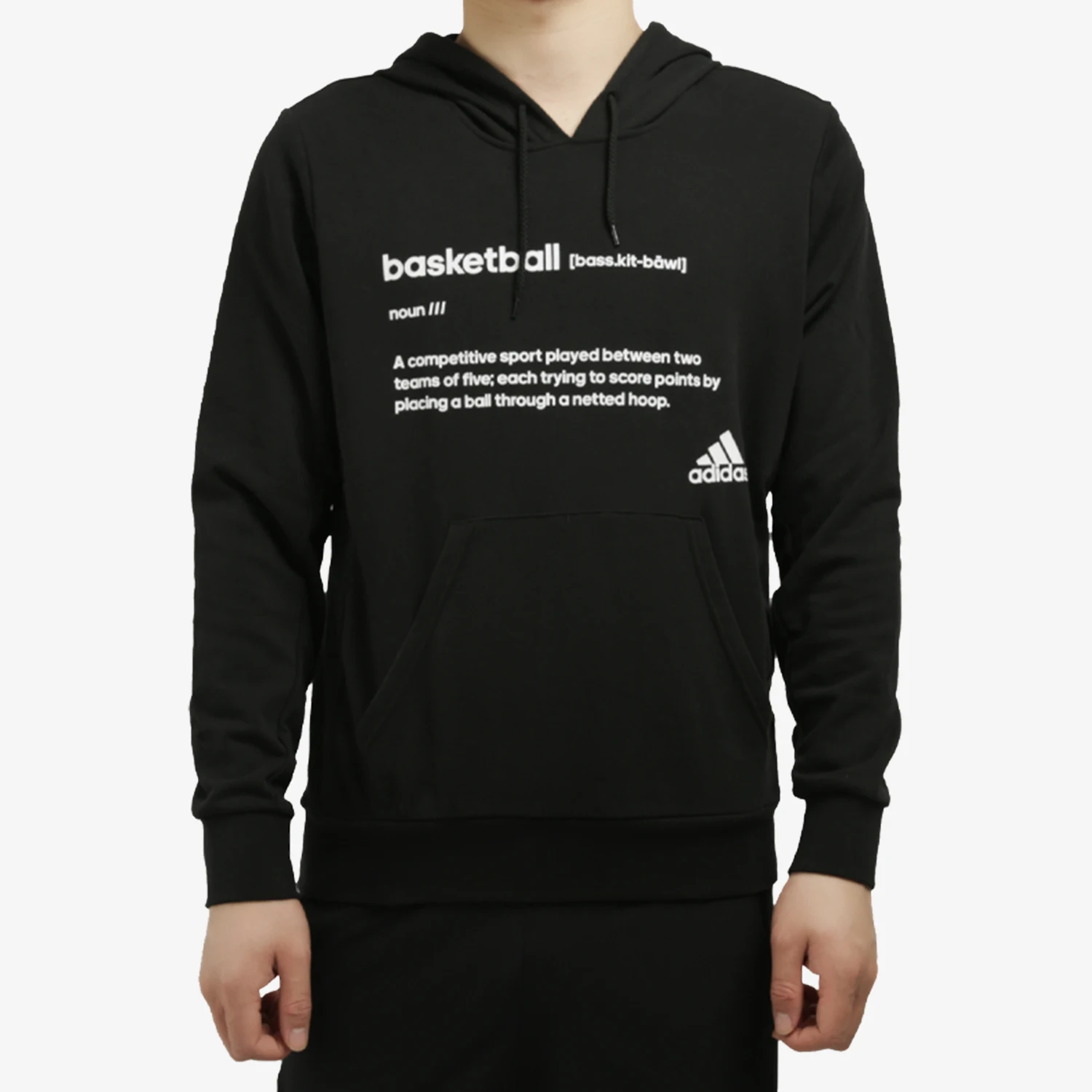 

Adidas genuine sports and leisure men's fashionable letter hooded sweatshirt FR9336