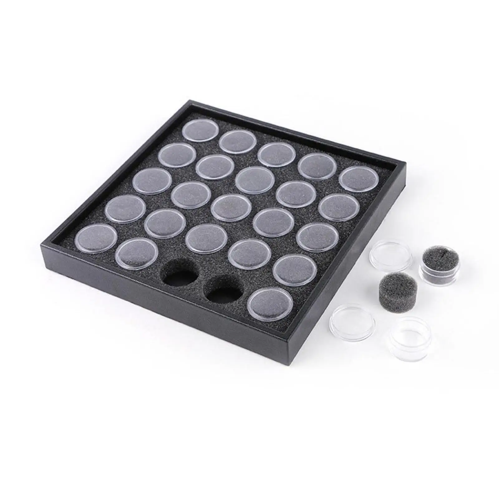 Transparent Gemstone Storage Case with Lid for Nail Art Supplies and Jewelry Display