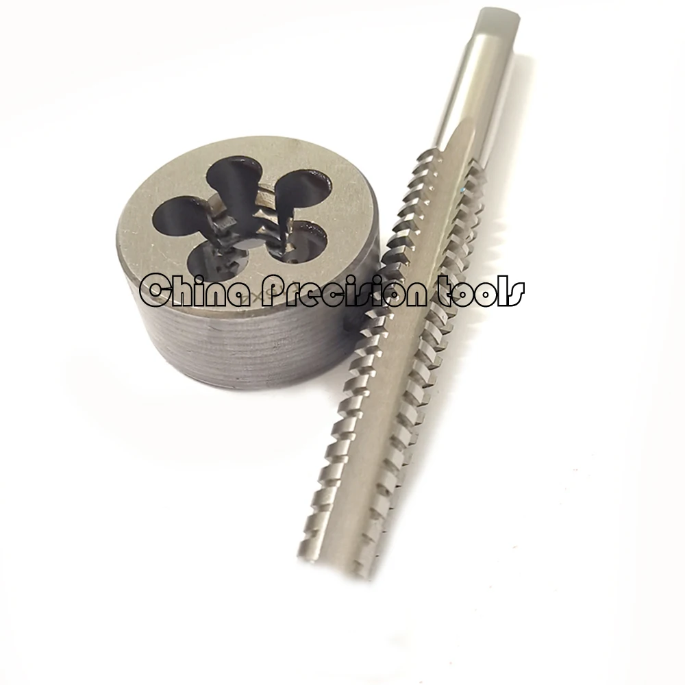 2PCS HSS Metric Left Trapezoidal thread tap and Die set Tr16 T16 TR16X2 TR16X3 TR16X4 Left hand taps dies sets T16X2 T16X3 T16X4