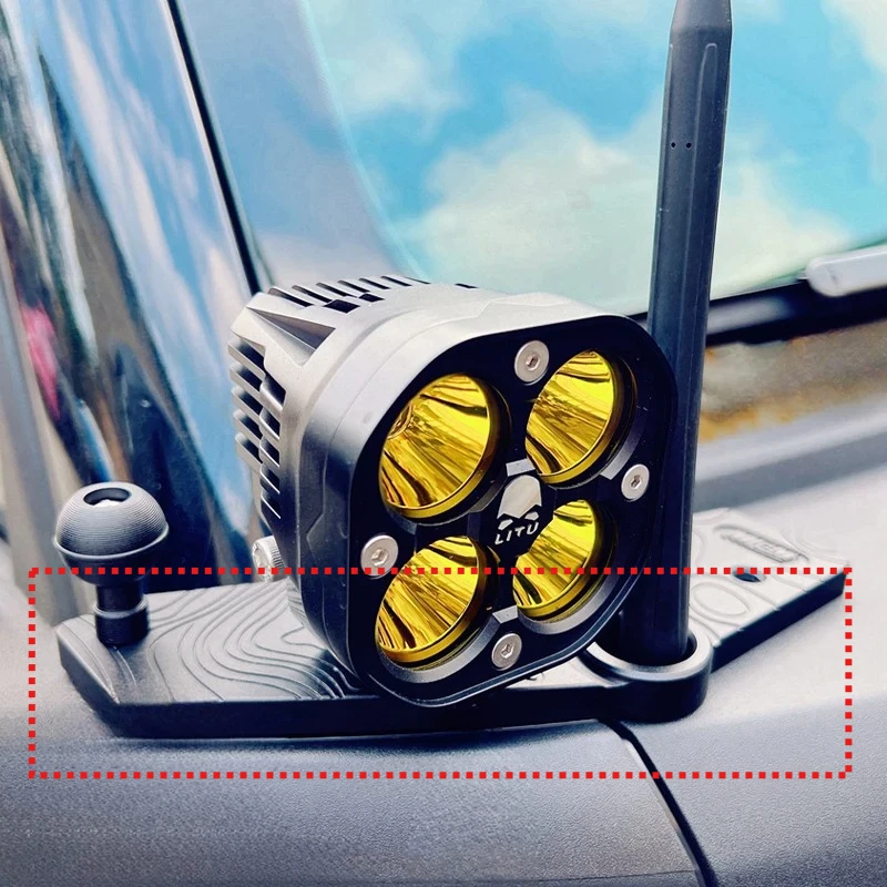 Multifunctional Car A-pillar Led Spotlight Expansion Bracket Base Single-layer Auxiliary Light Mount For Ford Bronco 2021-2025