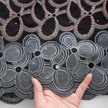 SJD KRAJKA Švýcarská voile Africká bavlněná krajková látka 2025 Vysoce kvalitní 5 yardů Nigerijská bavlněná krajka pro šití dámských společenských šatů 4460 10 nejlepší prodej tradiční nigerijská svatební látka - №2