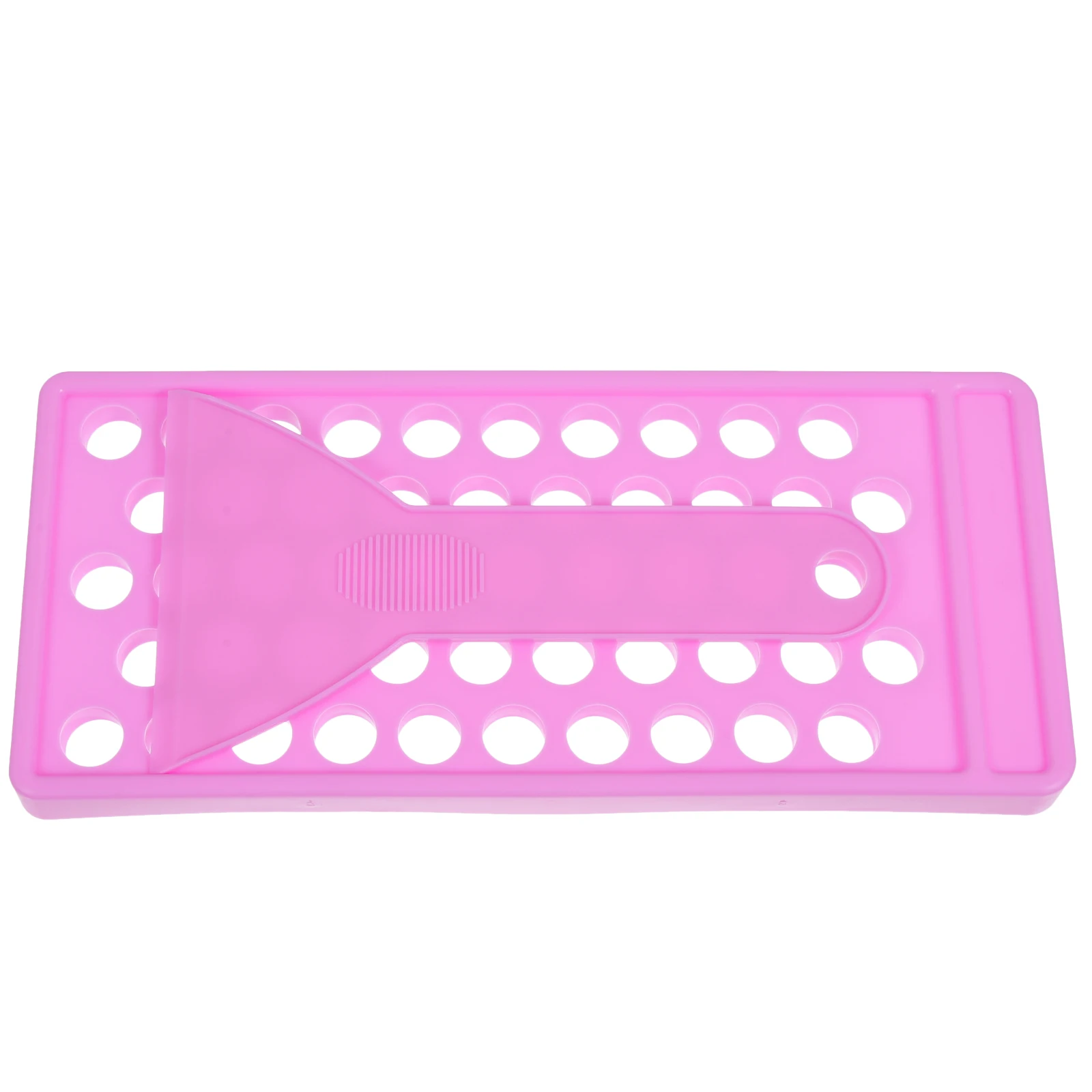 1Set Lipstick Filling Tray Selected PP Material Easy Use DIY Lip Balm Holder Spatula Kit 50 Holes Makeup Filling Tray Portable