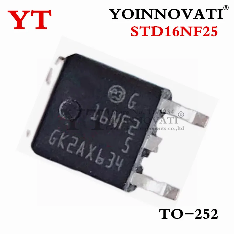 10PCS STD16NF25 16NF25 TO-252  250V 14A