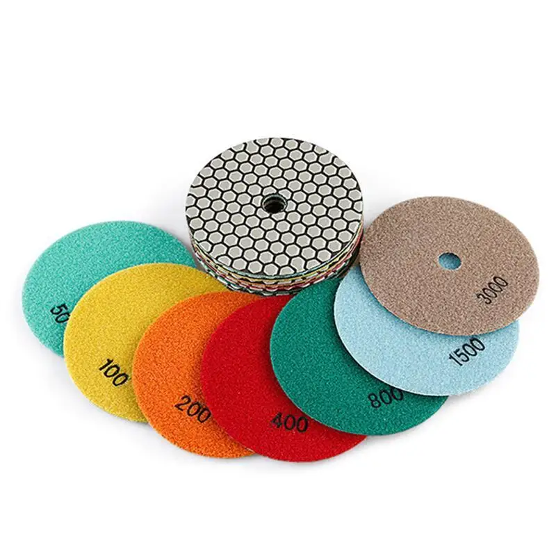 

1PC 6 Inch Dry Diamond Polishing Pad 150mm Glossy Polishing Pads Tools Sanding Disc Grit 50-3000 for Granite Marble Quartz