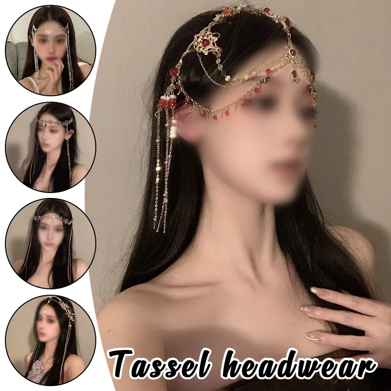 

Handmade Sweet Princess Wedding Headpiece Crystal Bridal Head Chain Tiara Hair for Women Fashion Forehead Headband Accessories