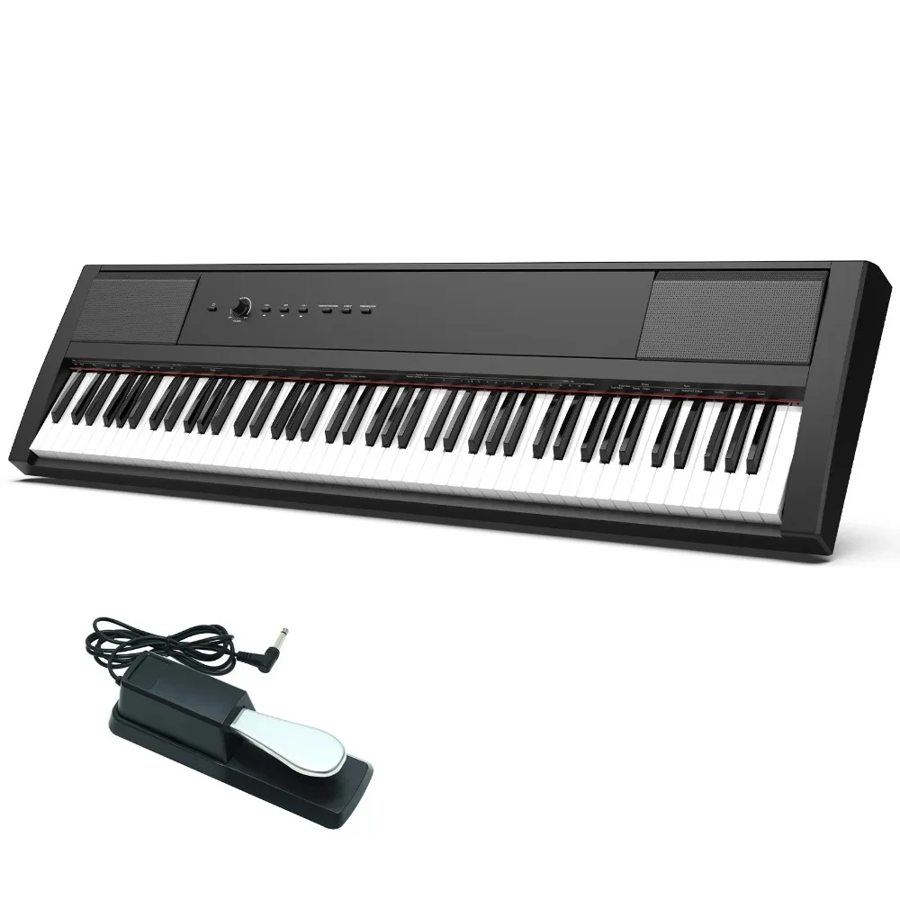 

57.25" x 16.8" x 8" 88 Key Digital Piano, Protable Full Size 88 Key Semi-Weighted Electric Digital Keyboard Piano