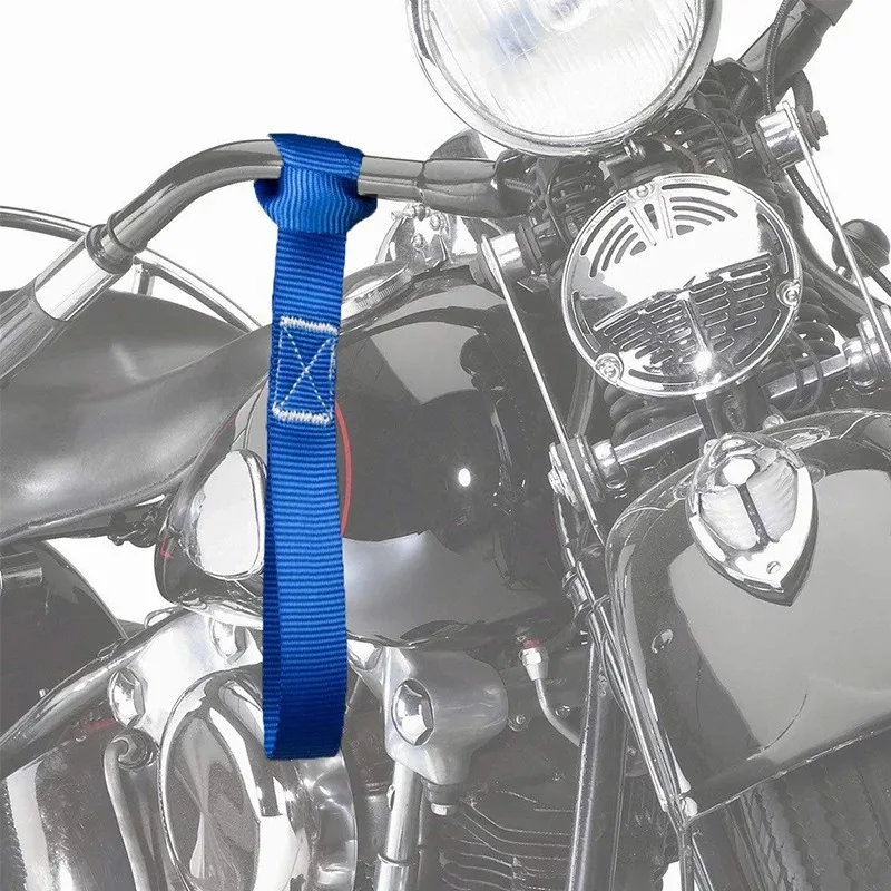 4pcs 20.5cm Soft Loop Tie-Down Straps for ATV UTV Motorcycles Scooters Dirt Bikes - Lawn & Garden Equipment Cargo Securing