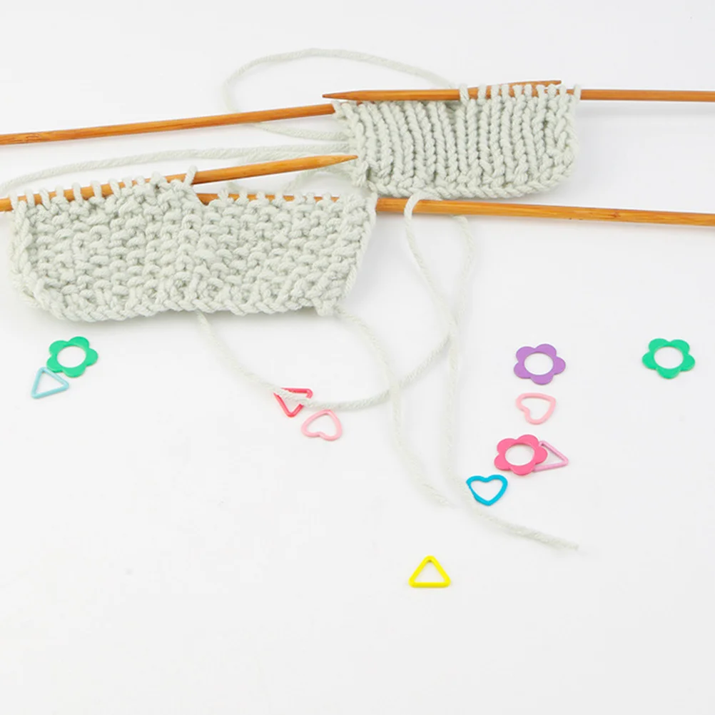 50 Pcs DIY Braided Buckle 50pcs Knitting Auxiliary Tools Stitch Marker Spiral Colored Crochet