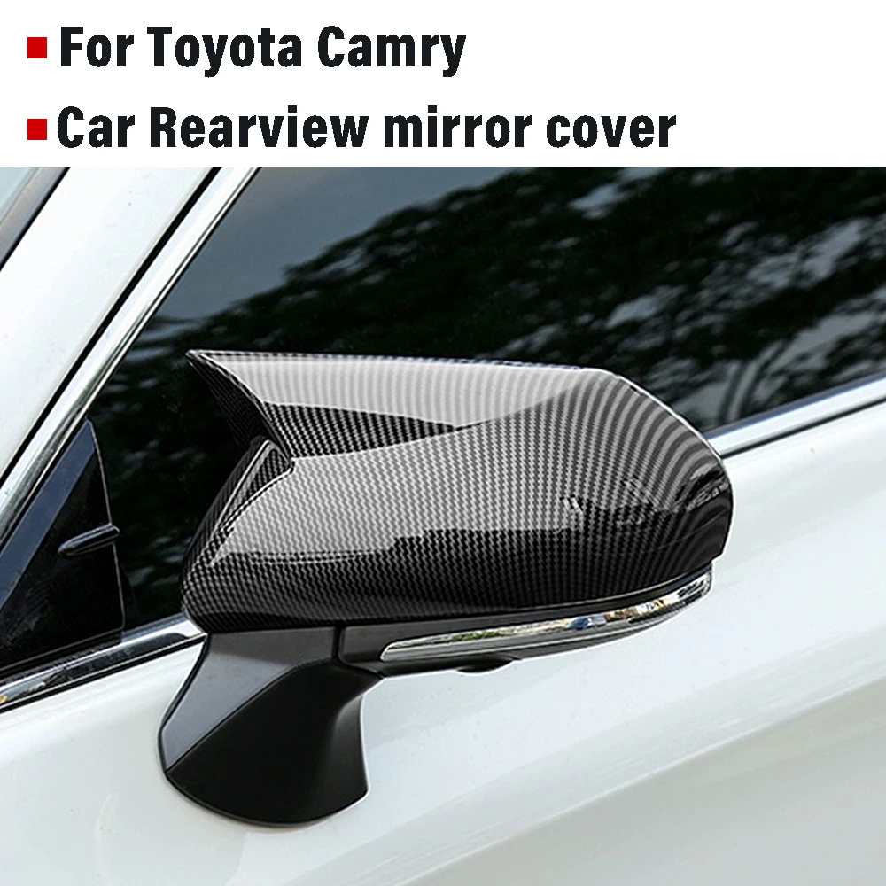 Rearview Side Door Mirror Cover For Toyota Camry Car Accessories Rearview Mirror Cover Trim Stickers 2018 2019 2020 2021 2024