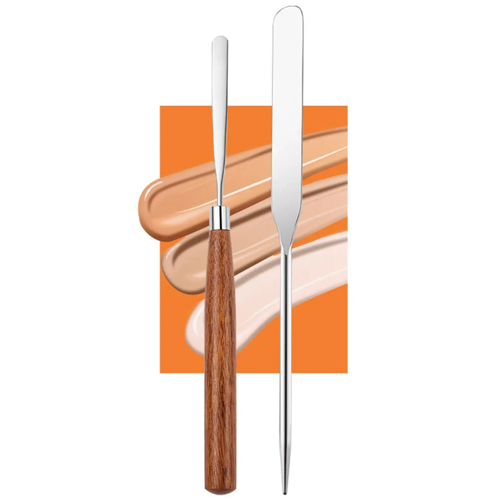 Stirring Glue Rod beauty Stainless Steel Professional Makeup Mixing Plate for Make up Manicure Kitchen Jar Girls Women