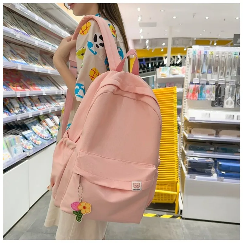 

Backpack High School College Student Large Capacity Junior High School Student Bag Women's Fashion Exquisite Backpack