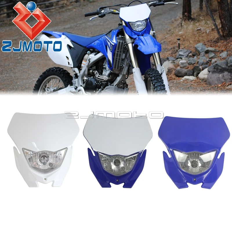 H4 12V 35W Motocross Headlight For Yamaha WRF250/400/426/450 YZ TTR WR XT MX Enduro Dirt Bike High Low Beam Headlight Fairing