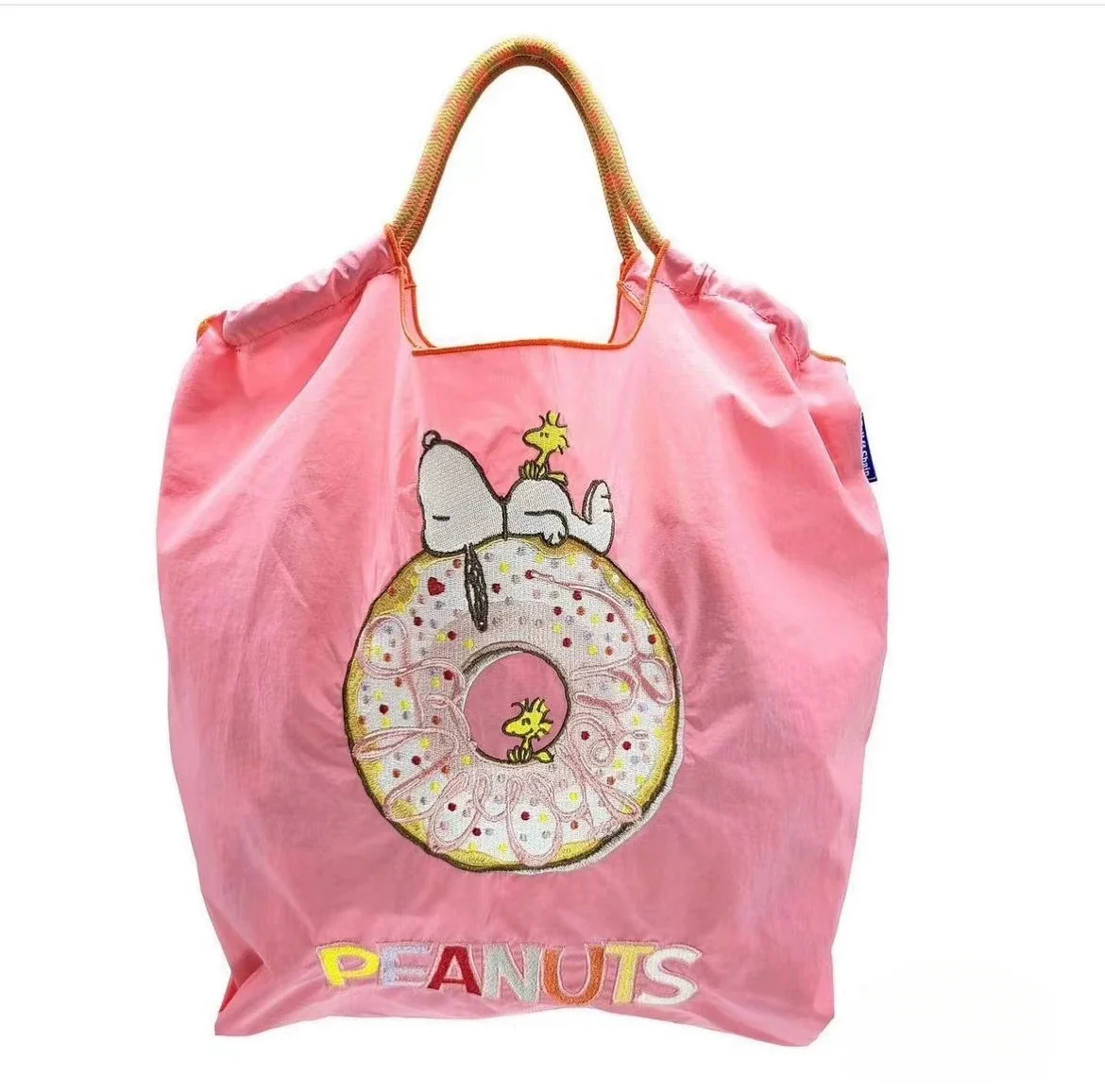 Ball Chain Donut Embroidered Nylon Shopping Bag Simple Commuting Versatile Large Capacity Shoulder Bag