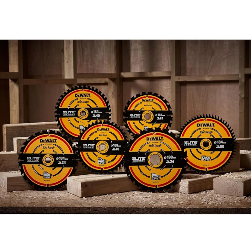 DEWALT DT90257 Экстремальное полотно циркулярной пилы: 2 раза в срок службы, 184 мм X24T, сверхострая резка, конструкция в длительный (аксессуары для электроинструментов)