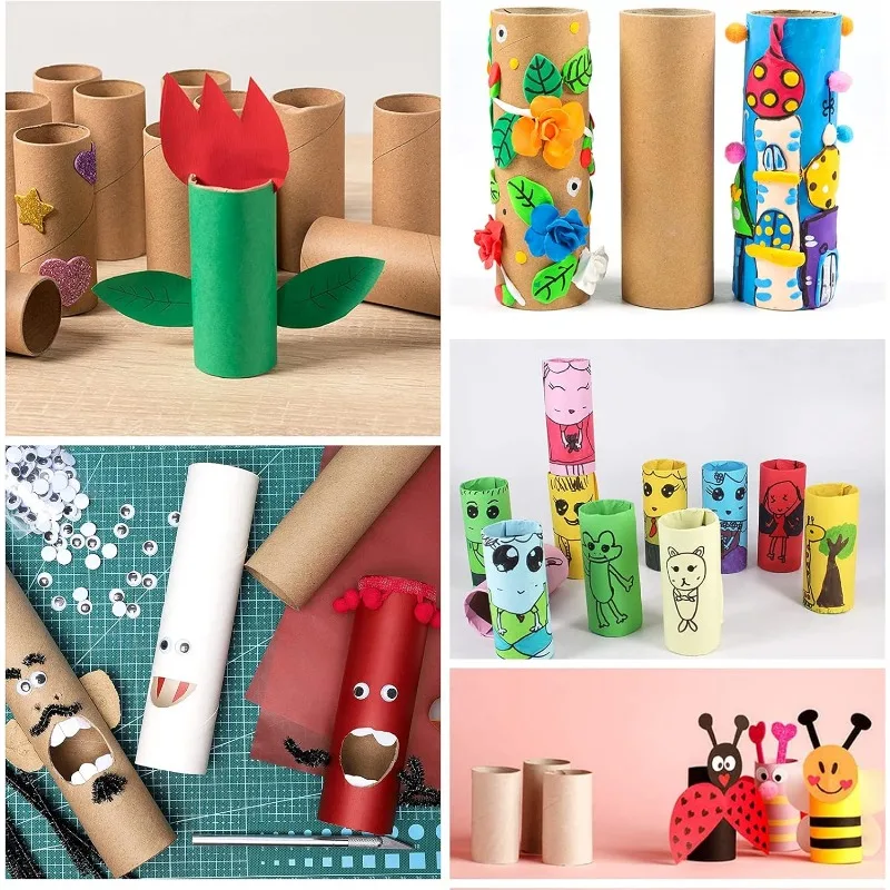 30 Pack Small Cardboard Tubes 4 x 1.8 Inch Round Paper Tubes Cardboard Roll for Christams Birthday Party Handmade Crafts Brown