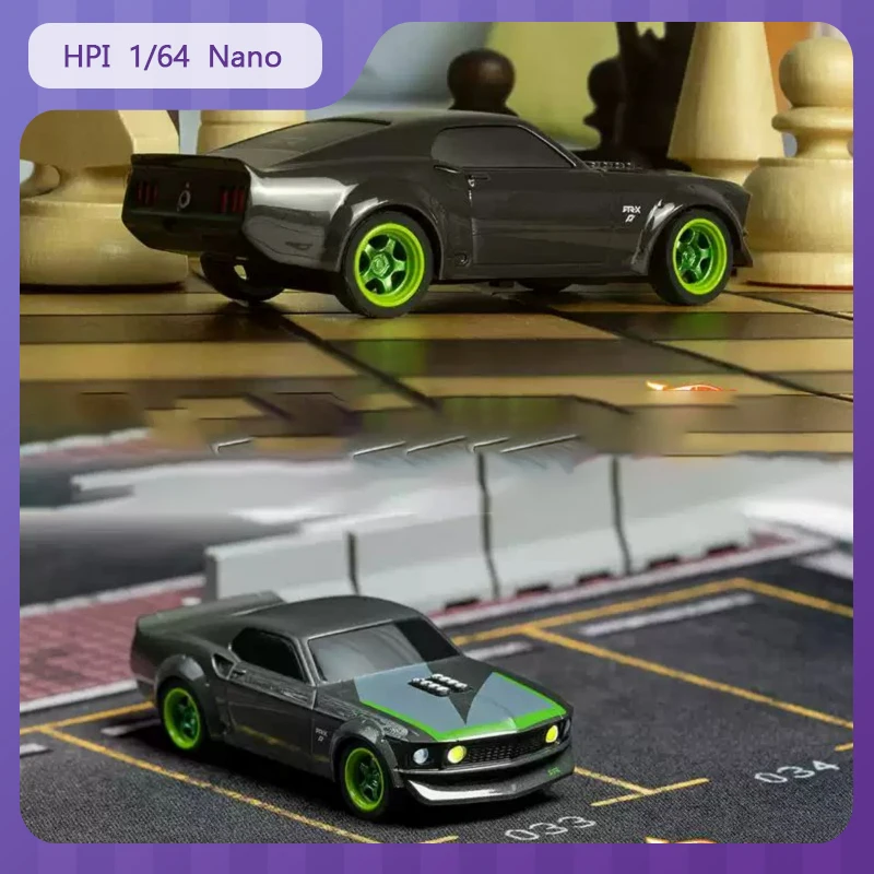

HPI Nano TTR 1/64 2.4g Rc Car With Turn Signal Mini Simulation Ford Mustang Electric Remote Control Car Rtr Children'S Toy Gift
