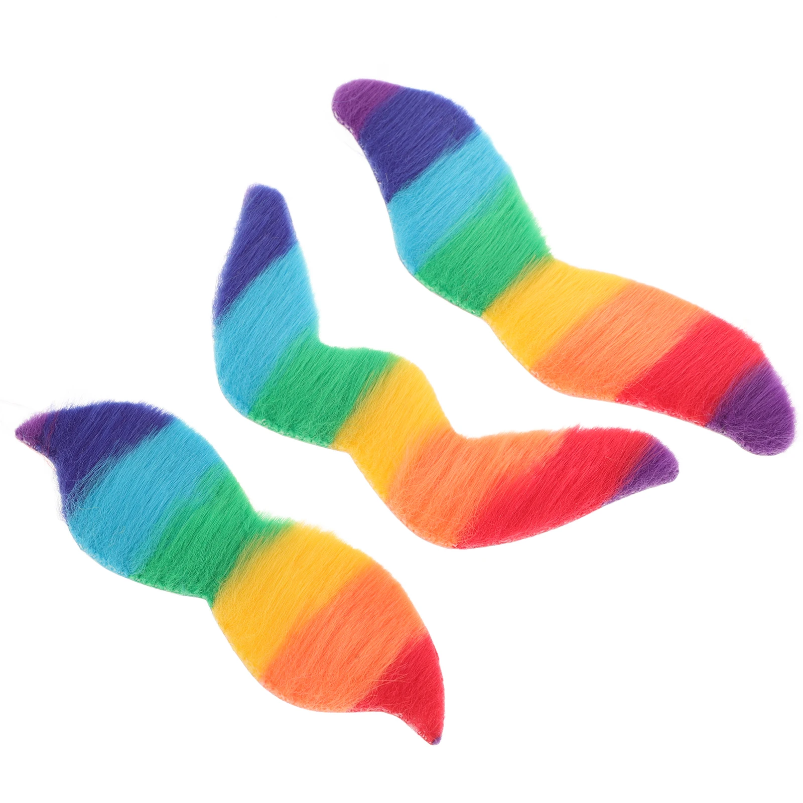 

1 set Rainbow Beard Suit Halloween Fake Facial Hair Party Supplies Colorful Novelty Stickers Self Adhesive for Adults