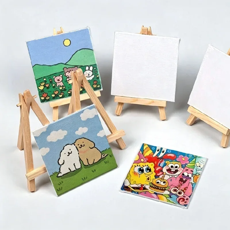 6/12set Mini Wooden Easel For Art Holder Artwork Display And Art Painting Drawing