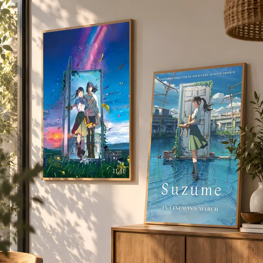 Japanese Classic Anime S-Suzume Cool Poster Wall Art Home Decor Living Room Bedroom Office Dorm Apartment Gift
