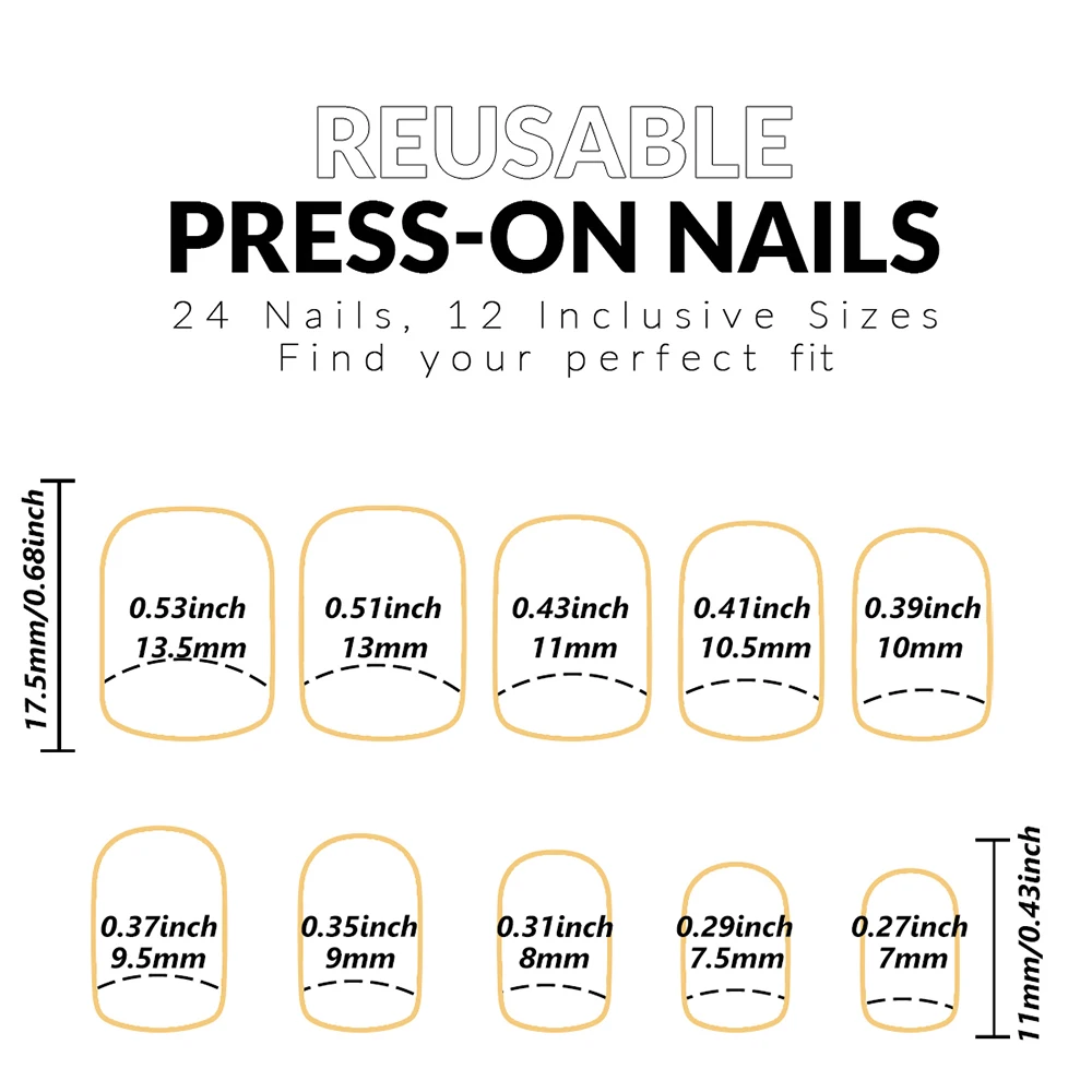 ARTAUG 24PCS Short colourful press on nails cartoon drawing press on nails cute sweety nails for girl women gift