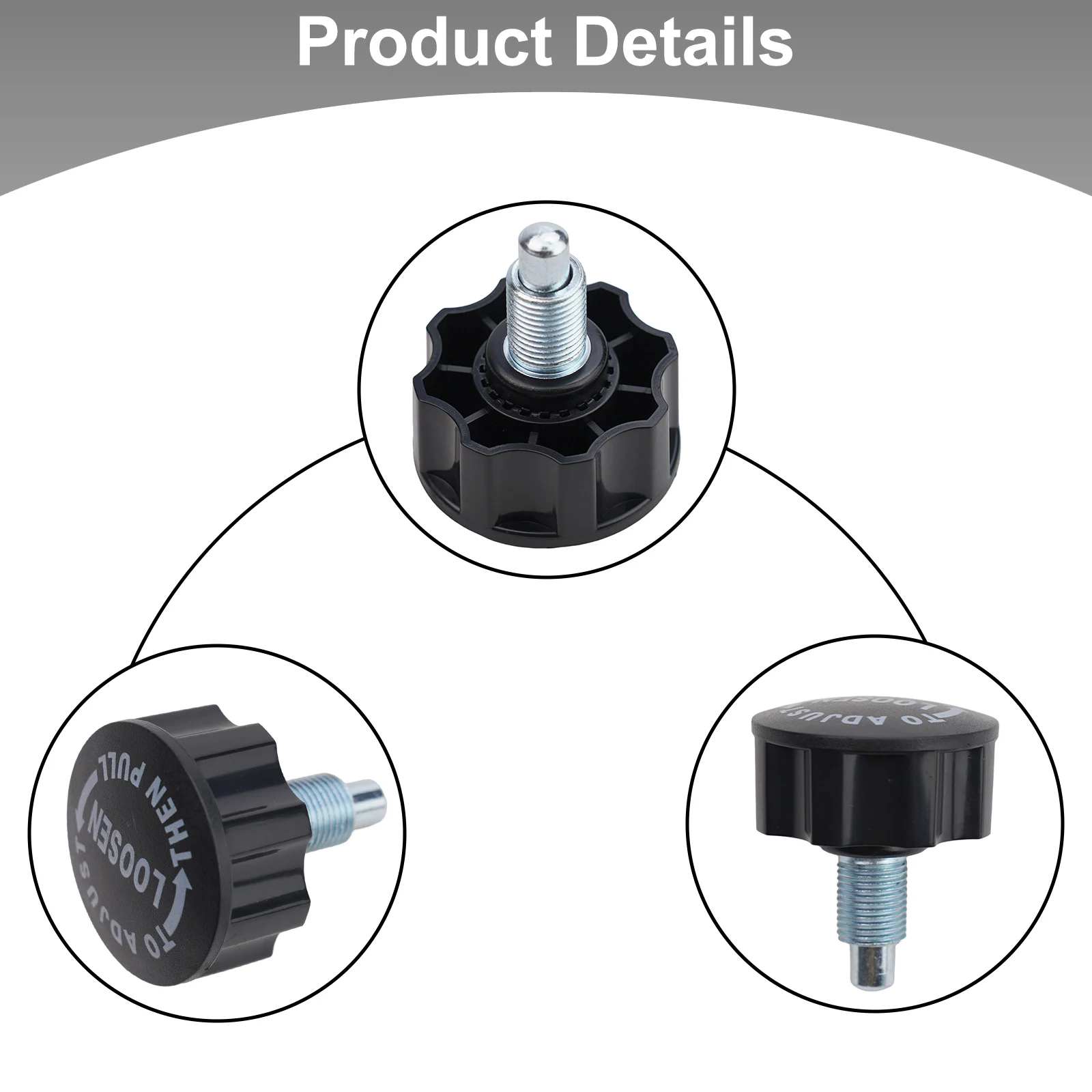 Replacement Pull Pin Spring Knob With M18-Screw For Exercise Bike Fitness Equipment Locking Pin Accessory Black image 4