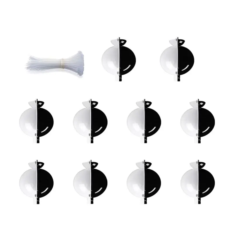 B97A-20 Packs Medium Size Plant Rooting Grow Propagation Ball, Still Air Box, Reusable Half Transparent Grafting Device