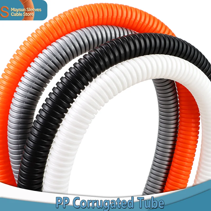Length 3/Meters OD7/10/13/15/18/21/25/28mm  multicolored Split &Closed Wires Loom Conduit Polyethylene Tubing  Color Sleeve Tube