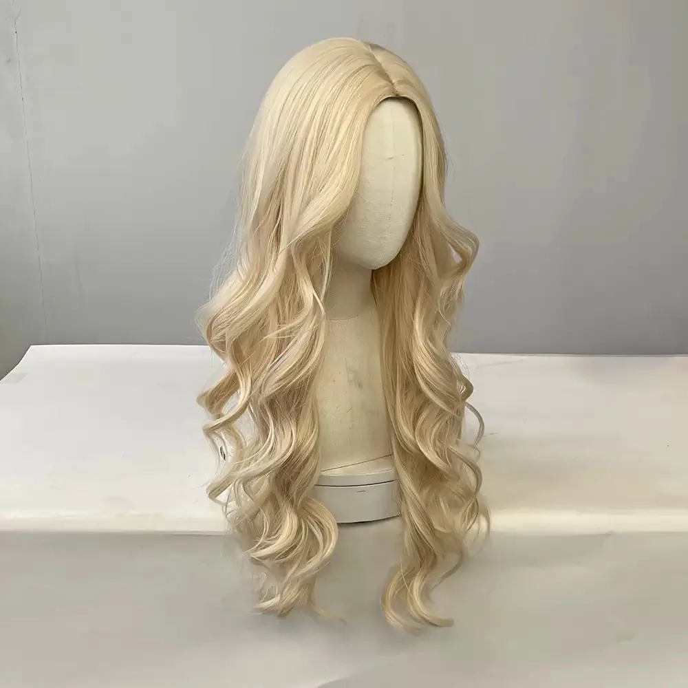 Large wave small lace long curly hair, natural hair stitching wig, comfortable and not stuffy, young girl