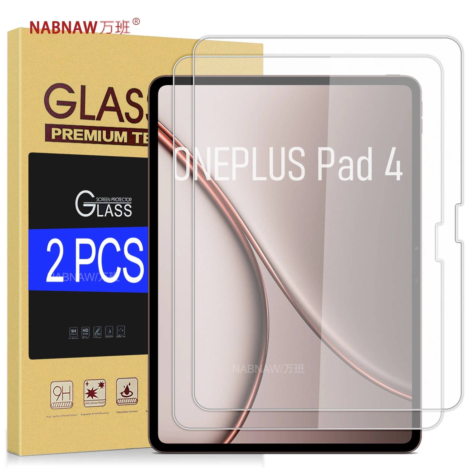 Oneplus Pad 4 強化ガラスフィルムスクリーンプロテクター Oneplus Pad4 13.2 インチ HD ダメージプルーフフィルム 簡単に取り付けられる 2 パック