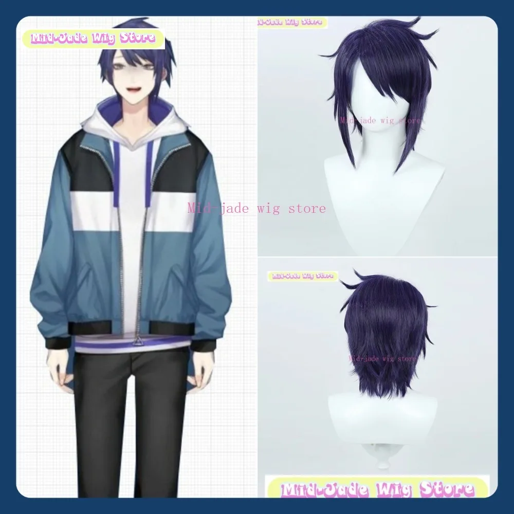 

Mid-jade Wig Store Nijisanji Nagisa Kei Sport Ver. Cosplay Wig Anime Game Role-playing Halloween Costume Props Synthetic Hair