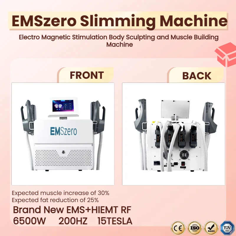 

EMSZERO Body Sculpting Nova Электромагнитный стимулятор мышц Формирующее оборудование для салона лепки 6500 Вт Машина