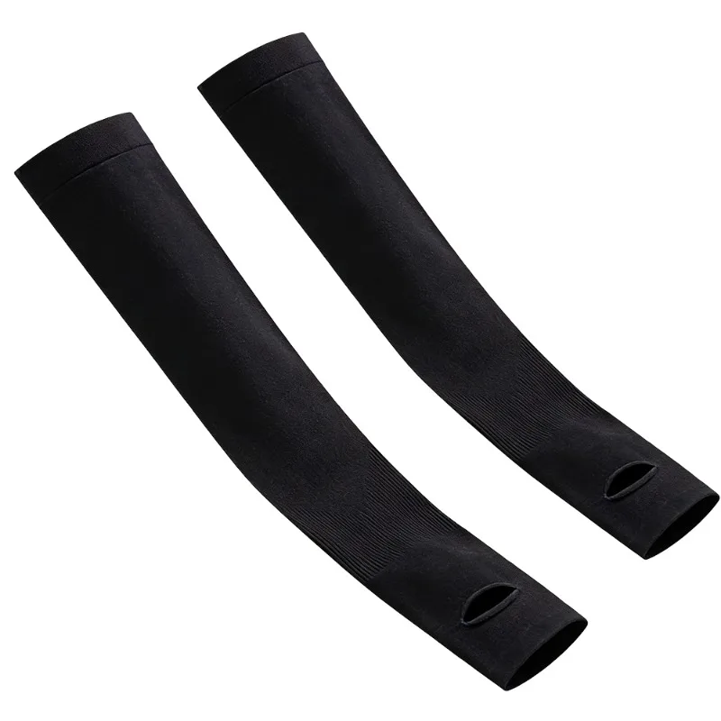 Weiche Nylon-Eisseide-Armstulpen mit Daumenloch, kühlend, UV-Schutz, atmungsaktiv, vollständiger Handschutz – Detail 2