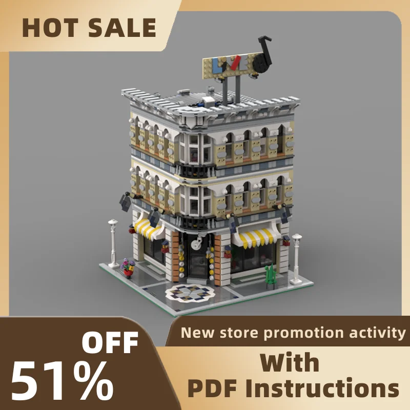 New City Hot Selling Street View Moc Modular Grand Emporium Model Building Blocks Diy Creative Ideas Kids Toys Birthday Gift