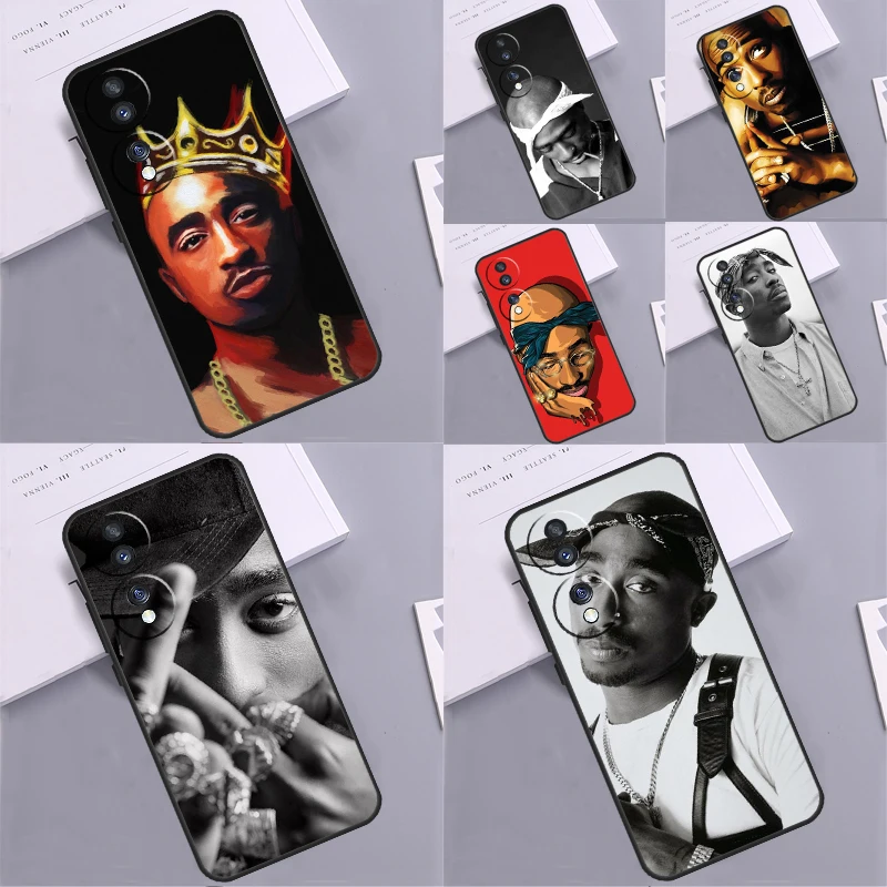 2pac Tupac Shakur Rap Rapper Case For Honor X6 X7 X8 X9 X8a X9a X7a X6a 90 70 50 Lite Honor Magic 5 Lite Pro 8X 9X Cover