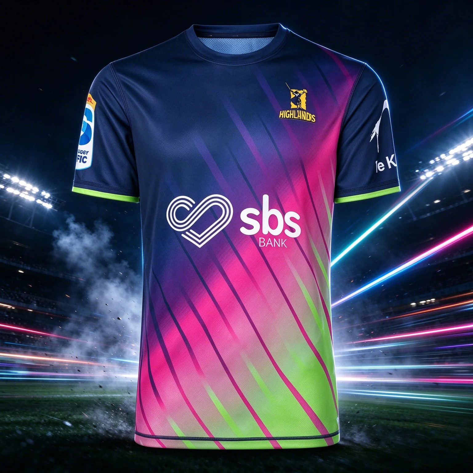 New Zealand Highlanders Rugby Jersey Mens 3D Printed Quick Dry Breathable Short Sleeve Training Shirt