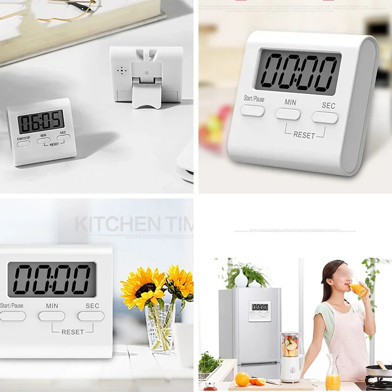 Digital Kitchen Timer Cooking Timer LCD Digital Manual Countdown Timer Mechanical Digital Kitchen Timer Magnetic Kitchen Gadgets image 4