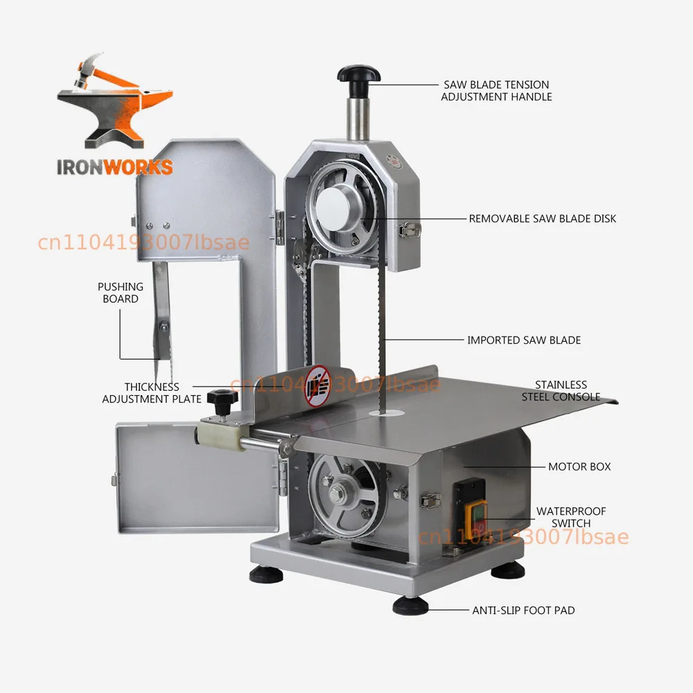 Desktop Electric Bone Saw Cutter Saw Food Processor  Cutting Machine Commercial Bone Cutter Keukenmachine