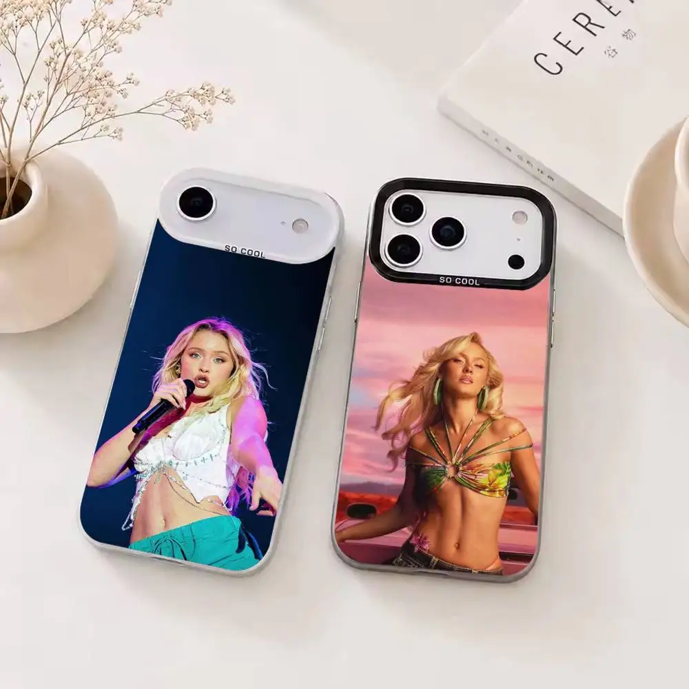 Чехол для телефона Singer Z-Zara Larsson Venus серебристого цвета для iPhone 17 16 15 14 13 12 11 Pro Max Plus