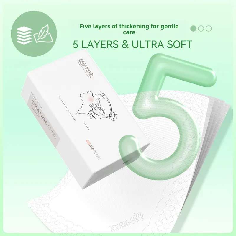 1 шт. 6 упаковок; Оранжевая девочка в обертке в бумаге; Толстые салфетки; Бытовая салфетка для лица; Бумага для матери и ребенка