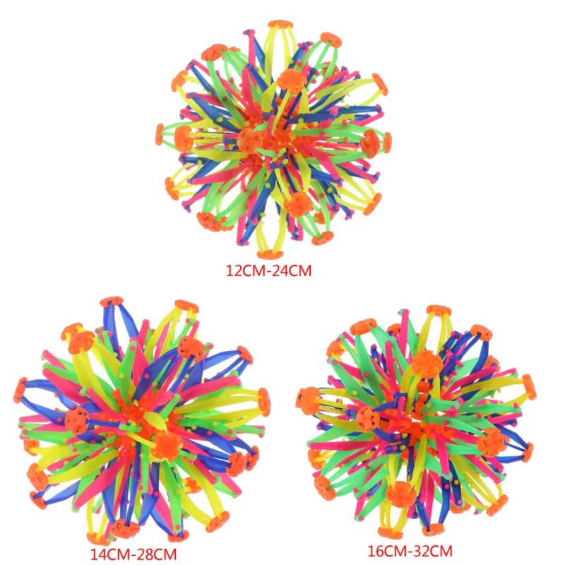 다채로운 개폐식 공 어린이 매직 실내 야외 꽃 공 던지기 공 게임, 부모-자녀 상호 작용 장난감, 어린이 감각 장난감 