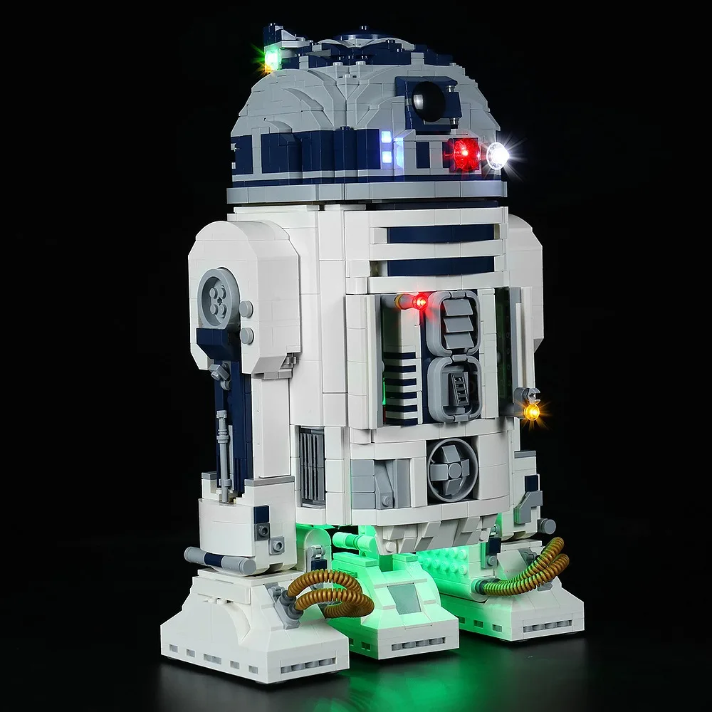 75308 R2-D2 Starsing Wars Movie Series Lighting Set Model non Include Building Block (solo luce a Led)