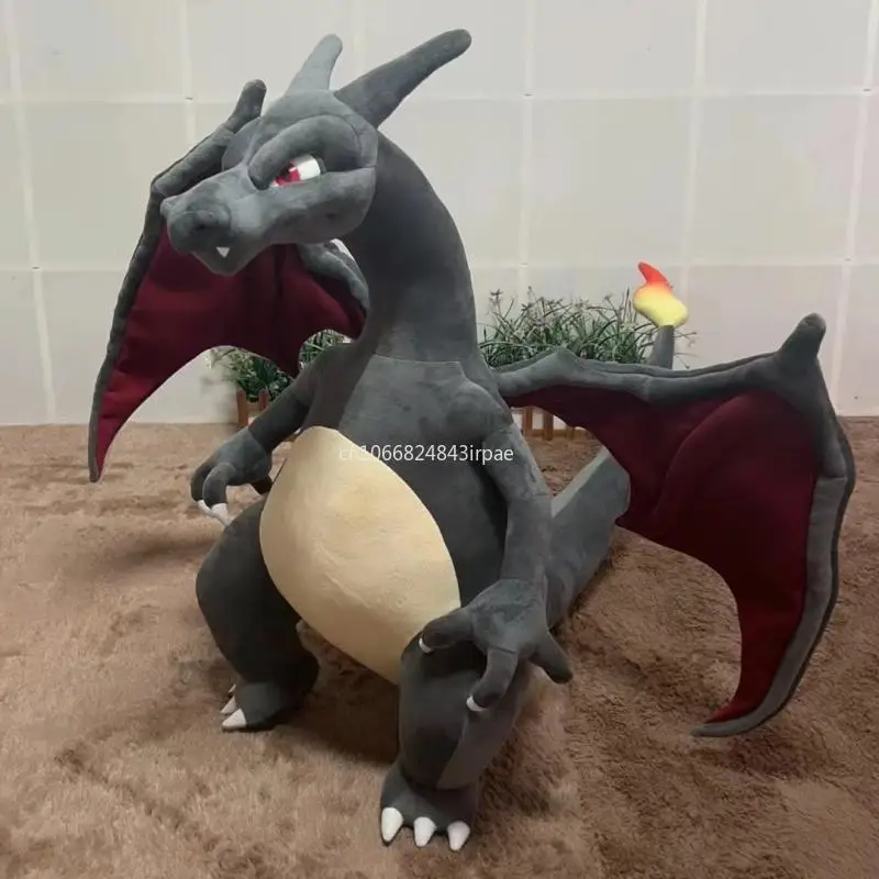 80CM Super Big Size Charizard Pokemon Cartoon Anime Stuffed Animal Plush Character Plushies Stuffed Animal Cushion Holiday Gift