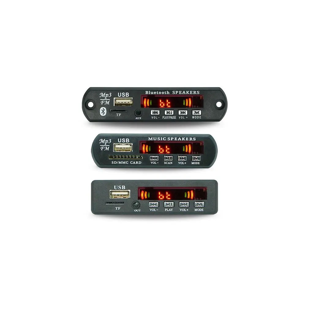 New MP3 WMA Decoder Board5V 12V FM APE FLAC USB TF Car Music Wireless 5.0 MP3 Audio Decoding Board Decoding Module For Car