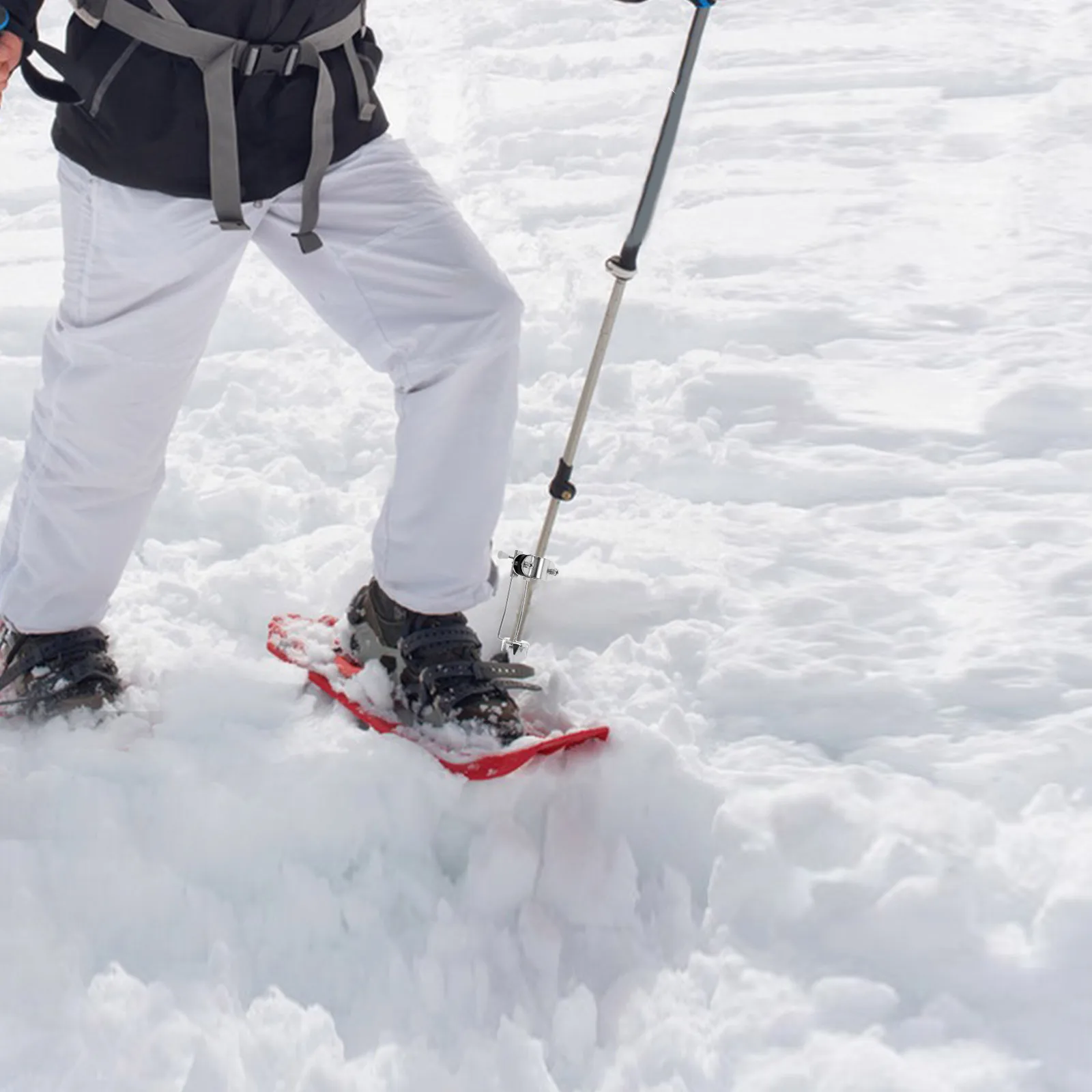 Universal Stainless Steel 5 Prong Cane Attachment Retractable Hiking Non Slip for Safe Winter Walking Snow