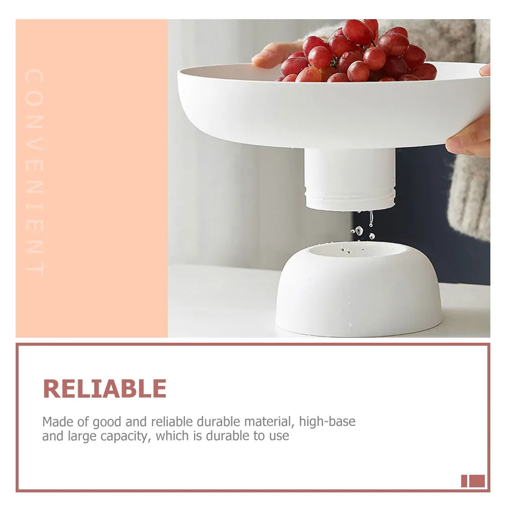 

2Pcs Desktop Cake Stand High Feet Snack Fruit Tray Material Lovely Design for Various Occasions Cake Holder