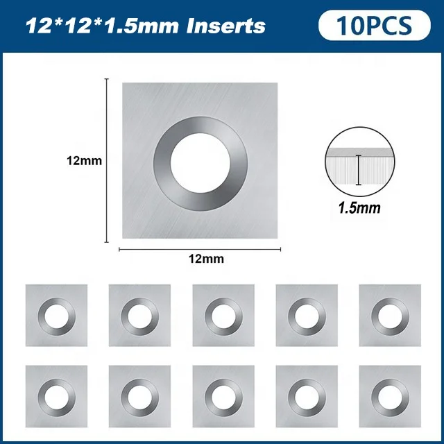10 عبوات من سكاكين المسح، إدراجات قابلة للاستبدال من كربيد الصوتي مع 10 براغي، شفرات سطحية من سبويل اللوح