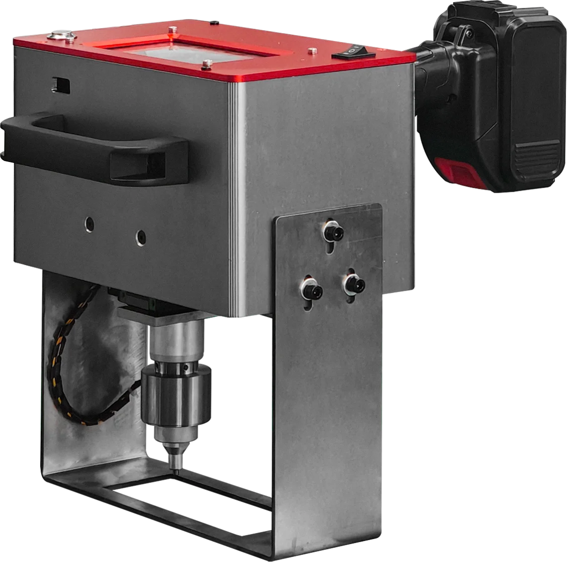 

Portable electric metal engraving machine for vehicle identification number chassis of automobiles and motorcycles