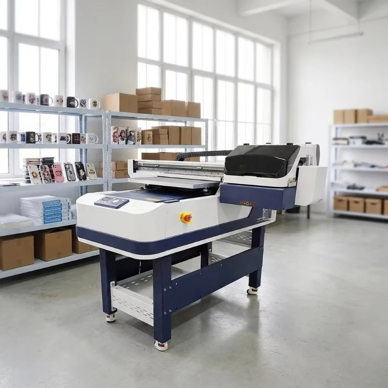 

Flatbed inkjet printer with I3200 print head, suitable for fully automatic cardboard label printing UV inkjet machine