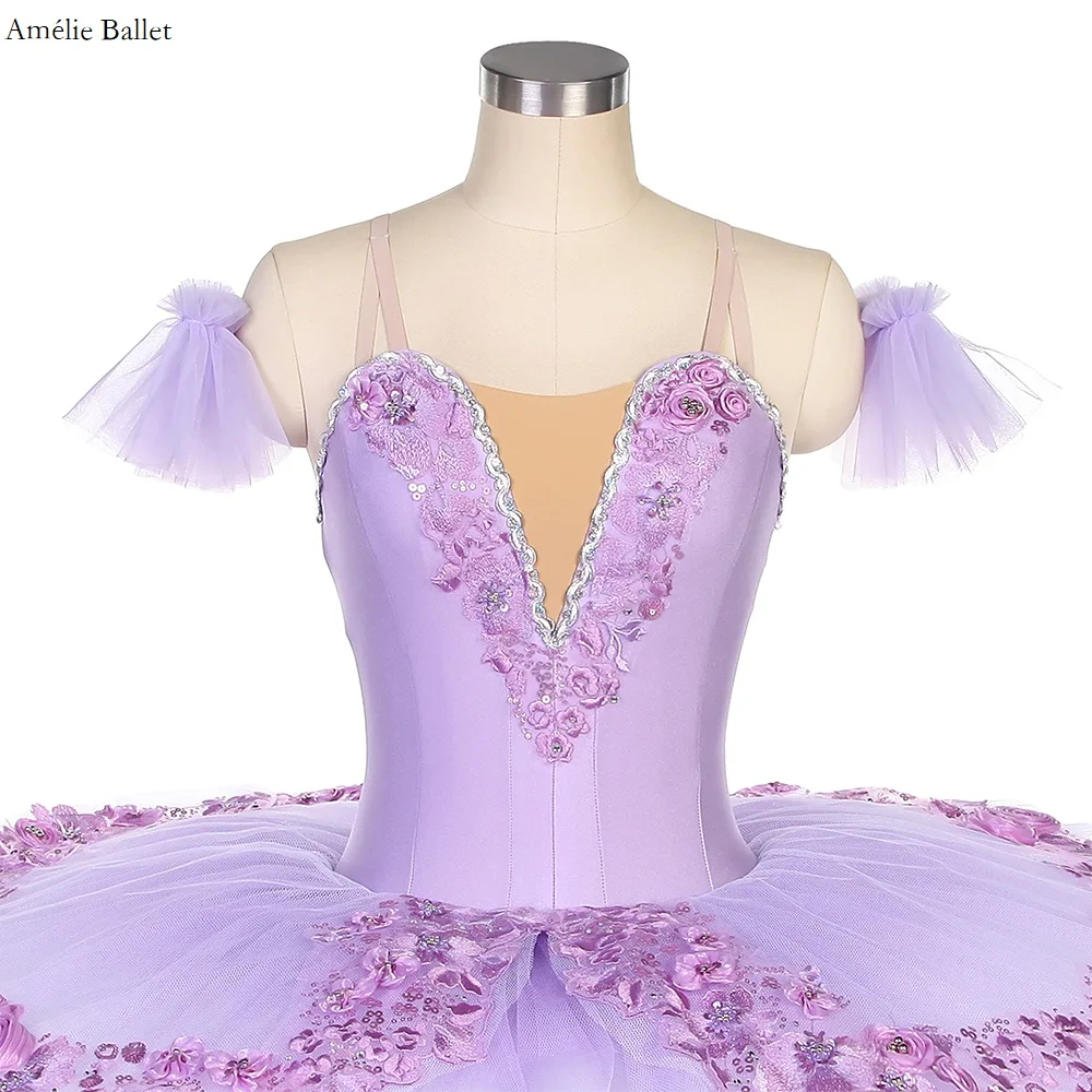 BLL510 أومبير الأرجواني قبل المهنية الباليه توتو فطيرة توتو للفتيات والنساء مرحلة الأداء فستان رقص #5