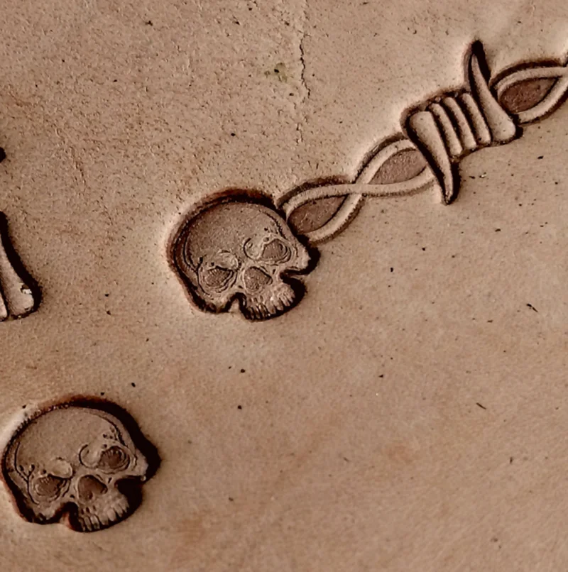 Thorns and skull pattern Hand-work unique design leather working tools carving punches stamp craft making high quality 304 steel